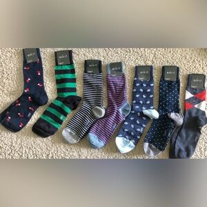 J. Crew Men's Patterned Socks - Set of Seven